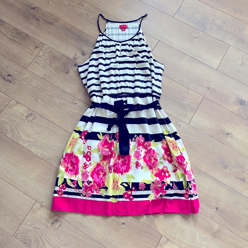 Elle Stripe & Floral Dress
